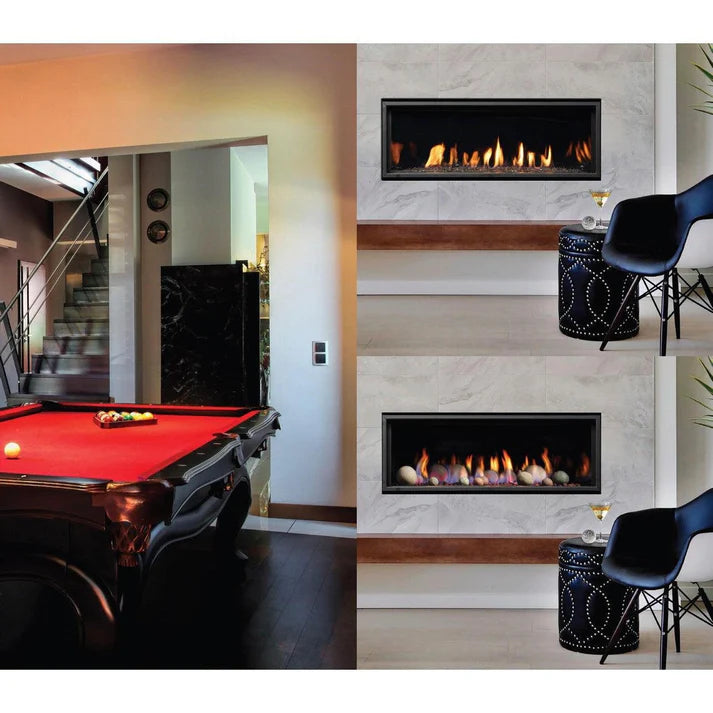 Kingsman Zero Clearance Natural Gas Direct Vent Linear Fireplace 47"