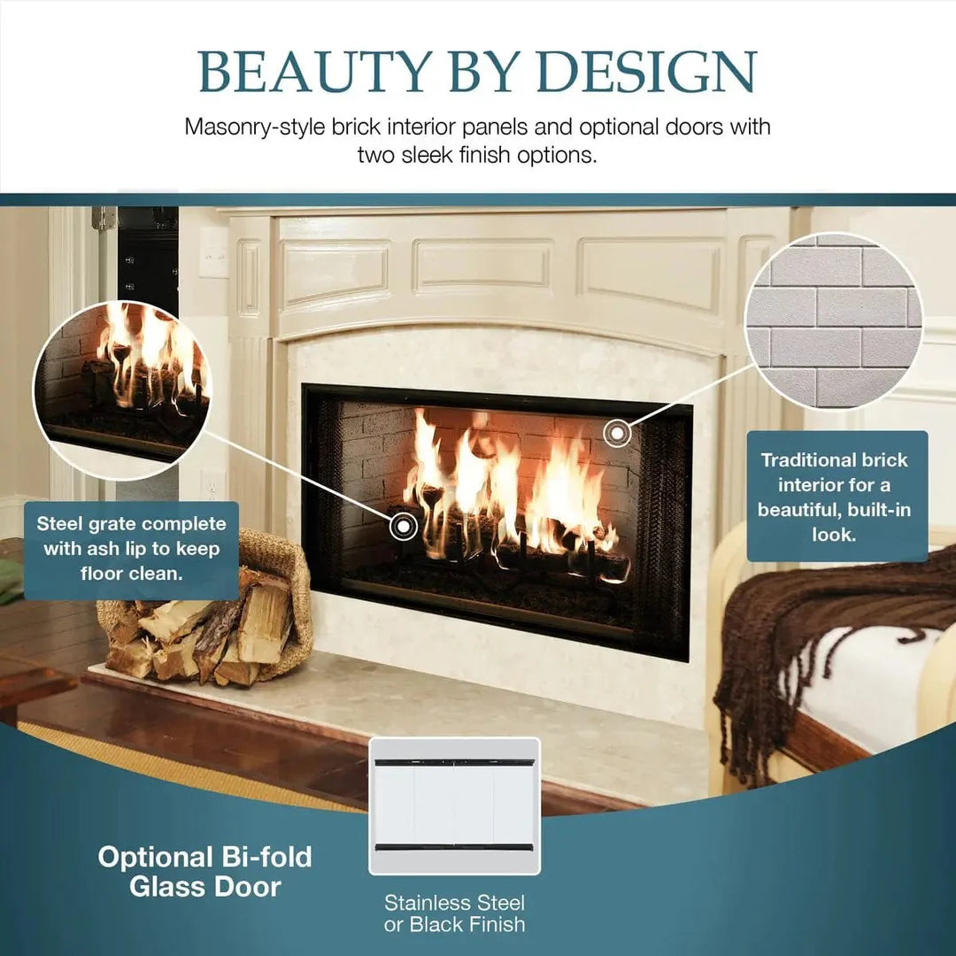 Majestic Royalton Traditional 36" Wood Burning Fireplace