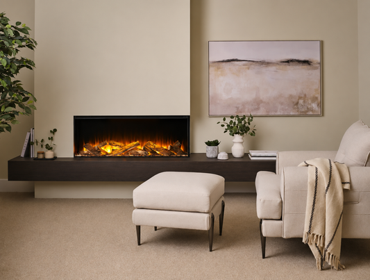 British Fires 48" Black Edition New Forest 1200 Electric Fireplace