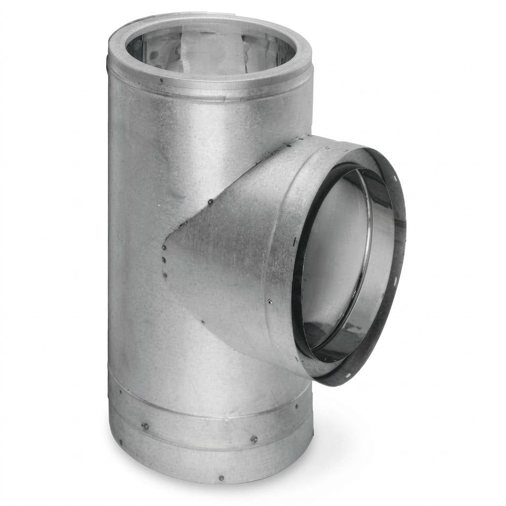 DuraVent 10DT-TSS 10" DuraTech LDC Stainless Steel Tee with Cap