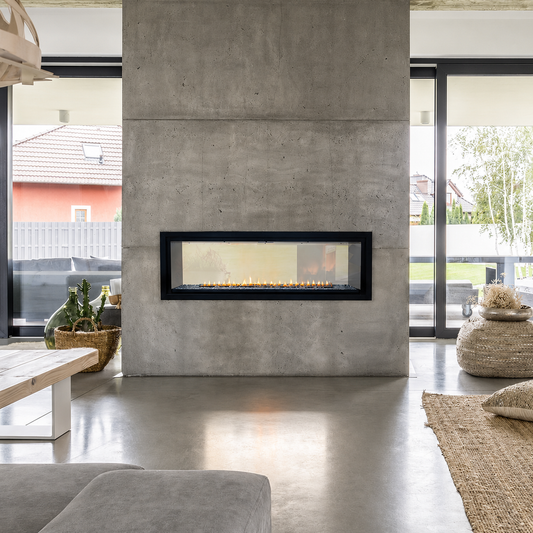 Empire Boulevard 48" Linear Vent Free Contemporary See Through Gas Fireplace