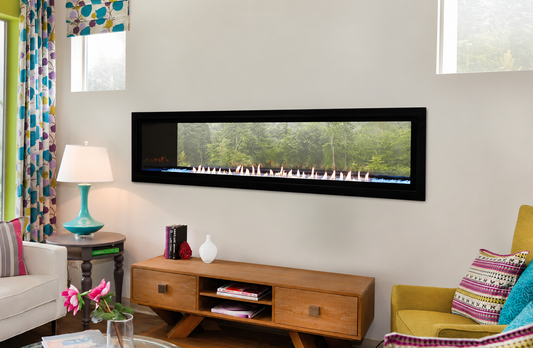 Empire Boulevard 60" Linear Vent Free Contemporary See Through Gas Fireplace