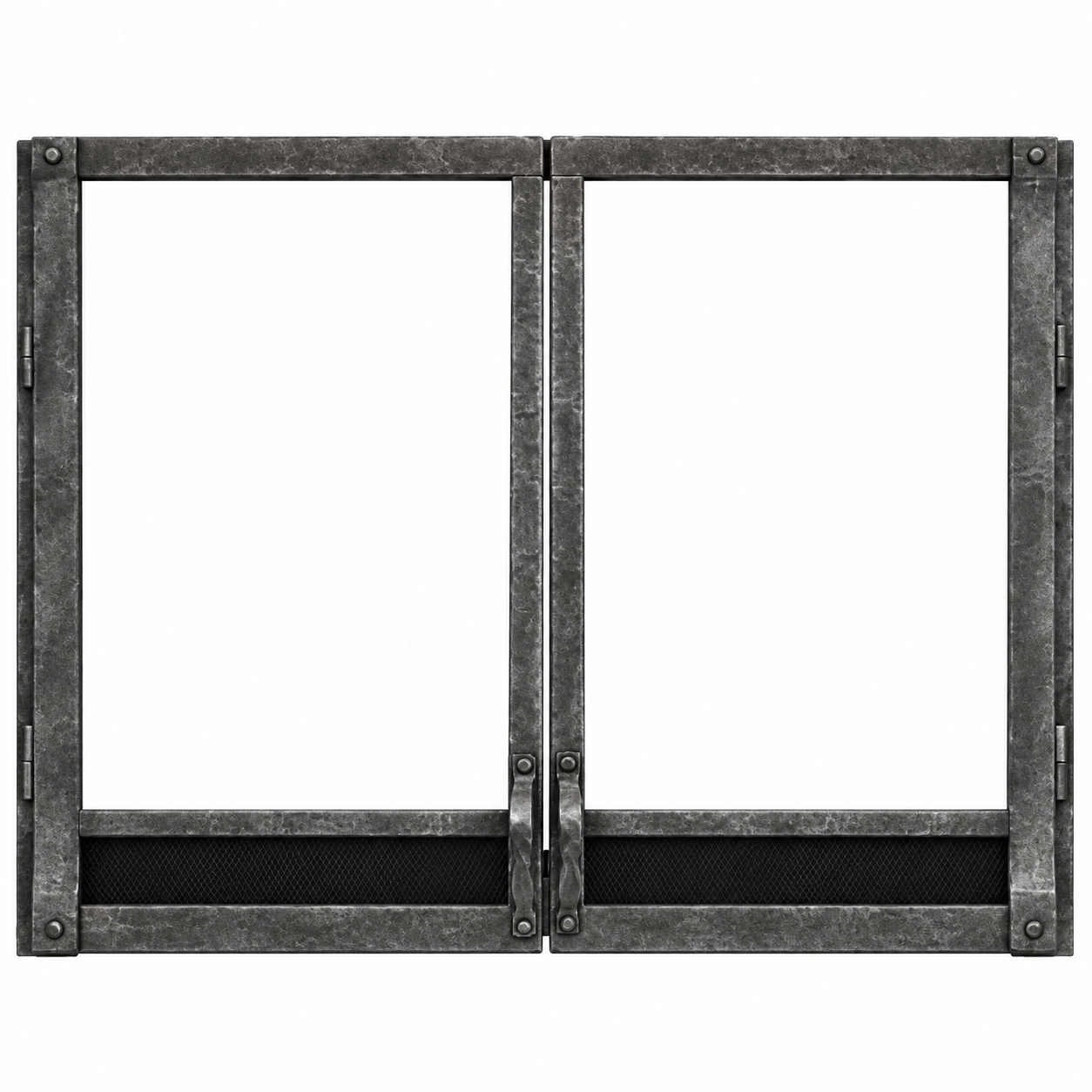 Empire DDF36CPD Distress Pewter Forged Iron Doors & Frame for 36" Tahoe Clean Face Luxury Fireplace