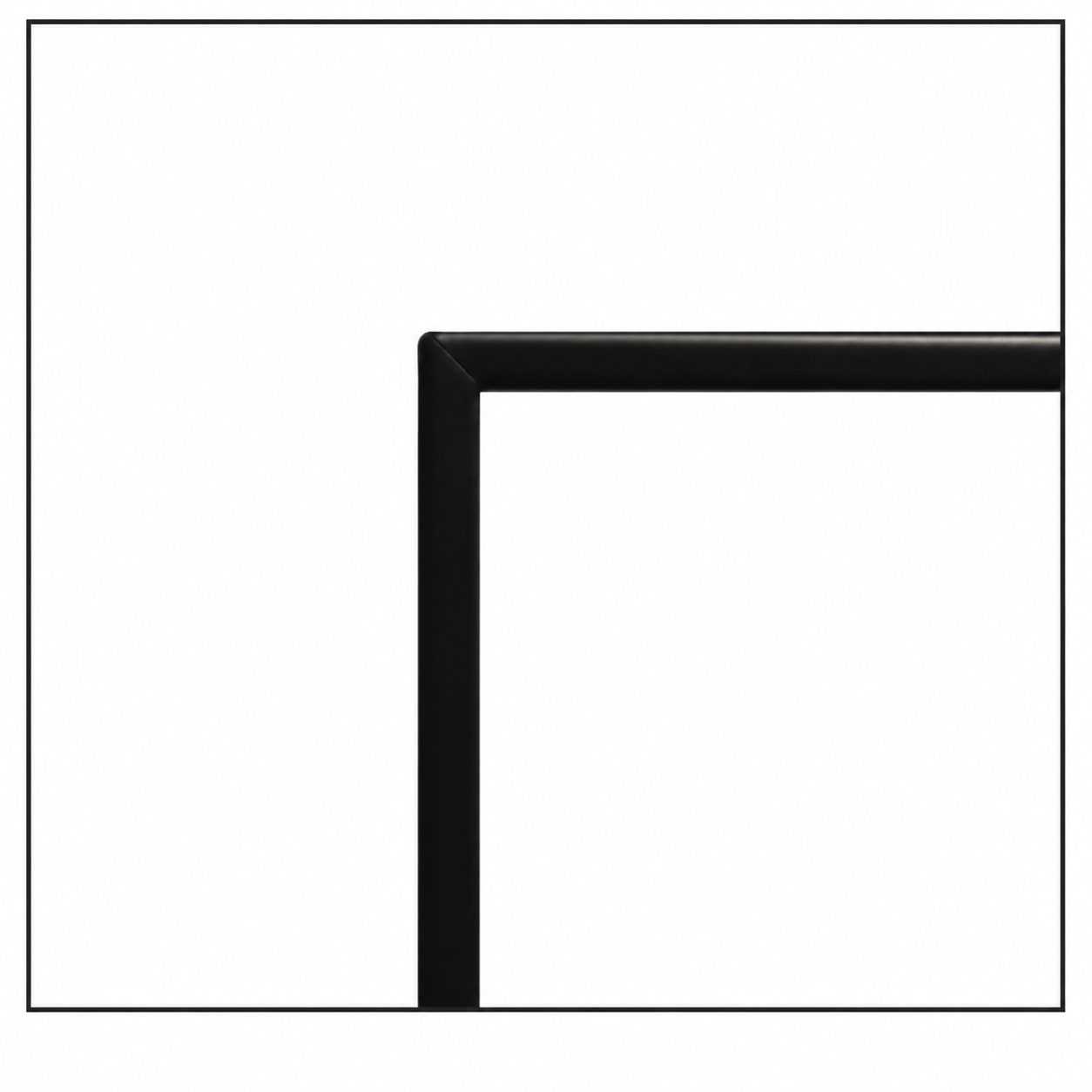 Empire DF461LBL Matte Black Beveled Adjustable Trim for Loft DVL46 Direct Vent Fireplace