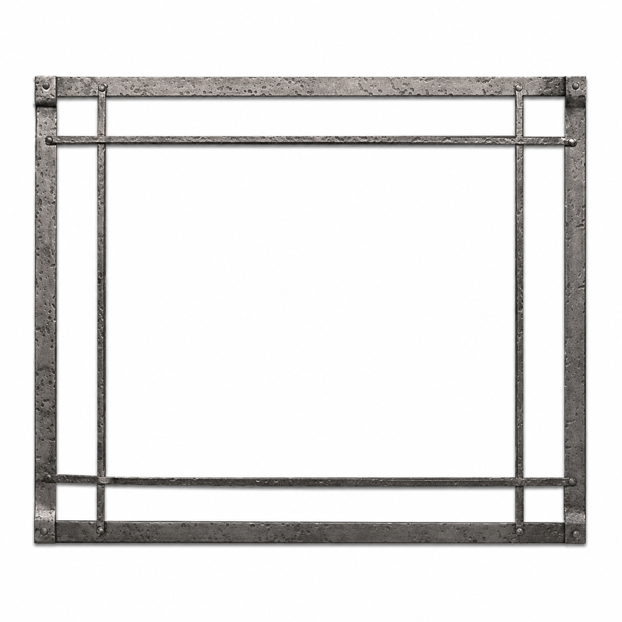 Empire DFF36CPD 36" Distressed Pewter Rectangle Forged Iron Inset for Rushmore DVCT36