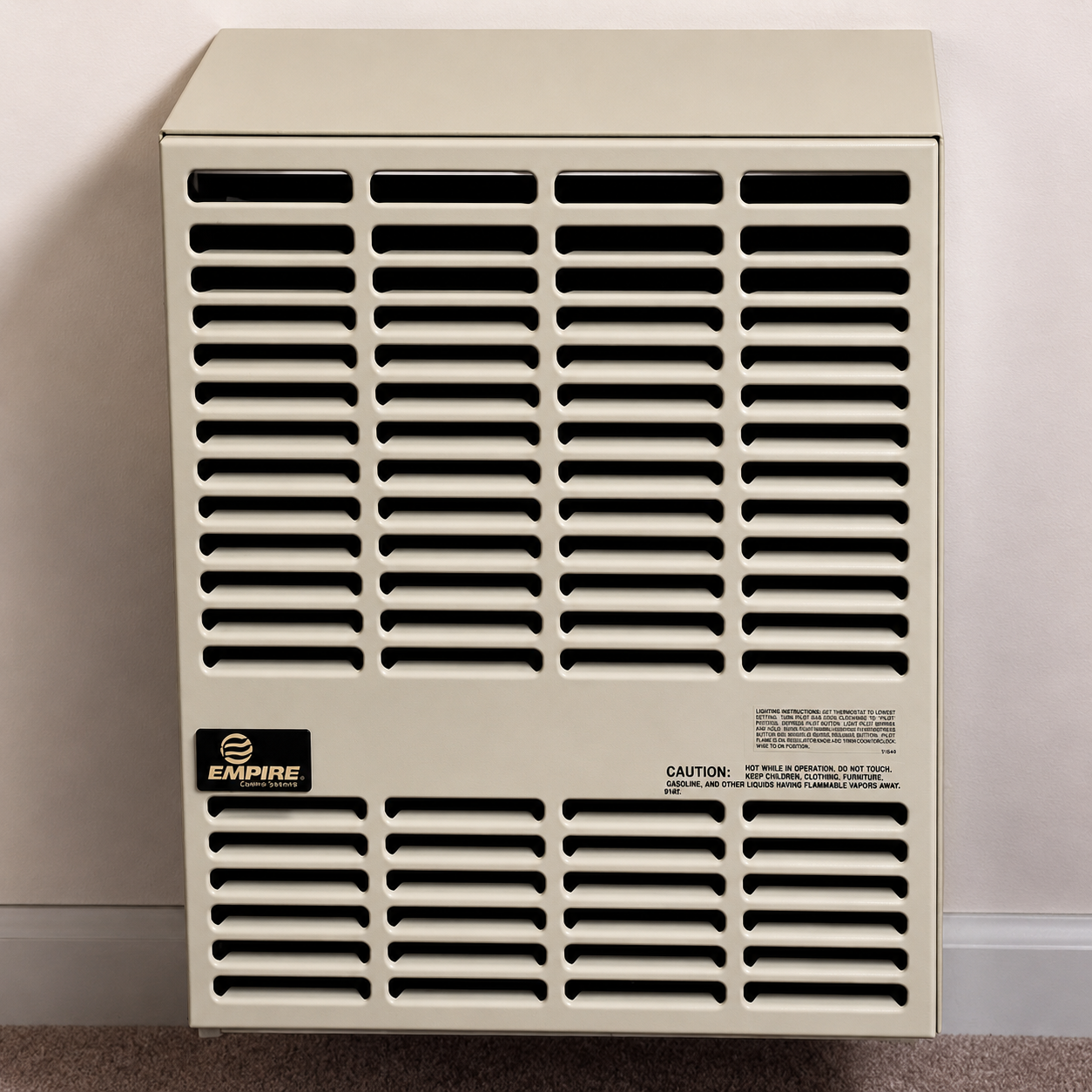 Empire DV210SG 16" Beige Millivolt Control Direct Vent Wall Furnace 10,000 BTU