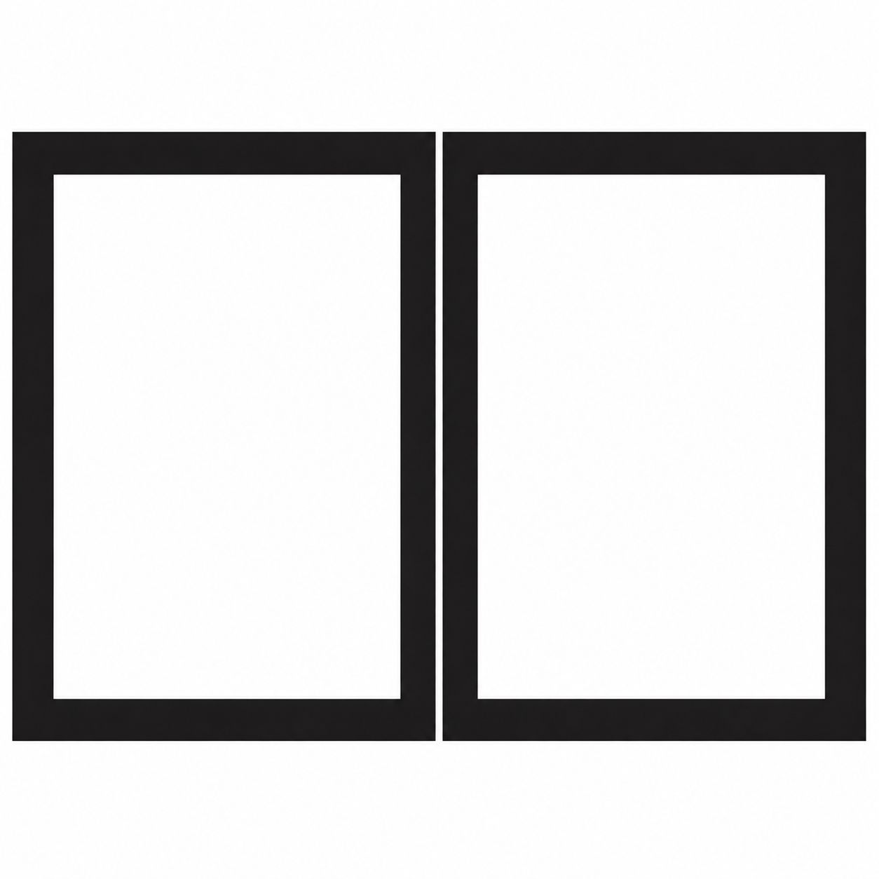 Empire DVDB3CBL Black Rectangle Door Set for 42" Fireplace