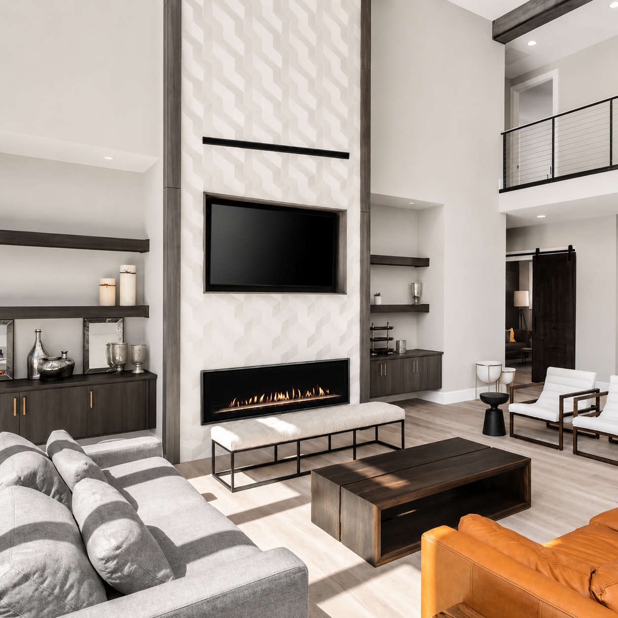 Empire DVLL72 Boulevard 72" Direct Vent Linear Gas Fireplace with Multi Function Remote