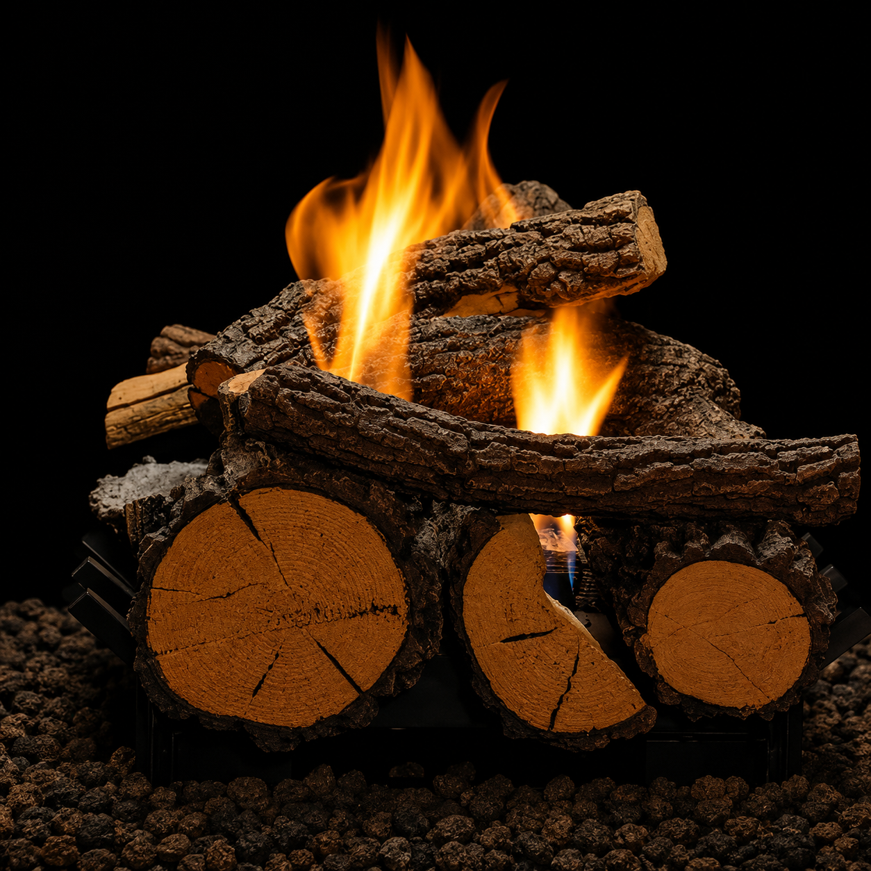 Empire LSU24RR 24" Rock Creek Multi Sided Refractory Vent-Free Log Set