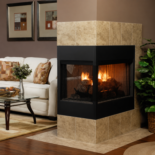 Empire Stone River Multi Sided Ceramic Fiber Vent Free Log Set