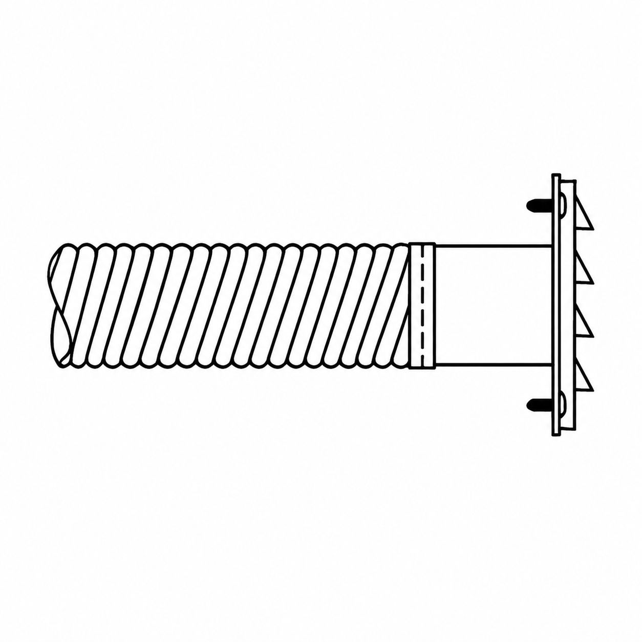 IronStrike UZI 4" x 10ft Long Insulated Flex - Outside Air Kit