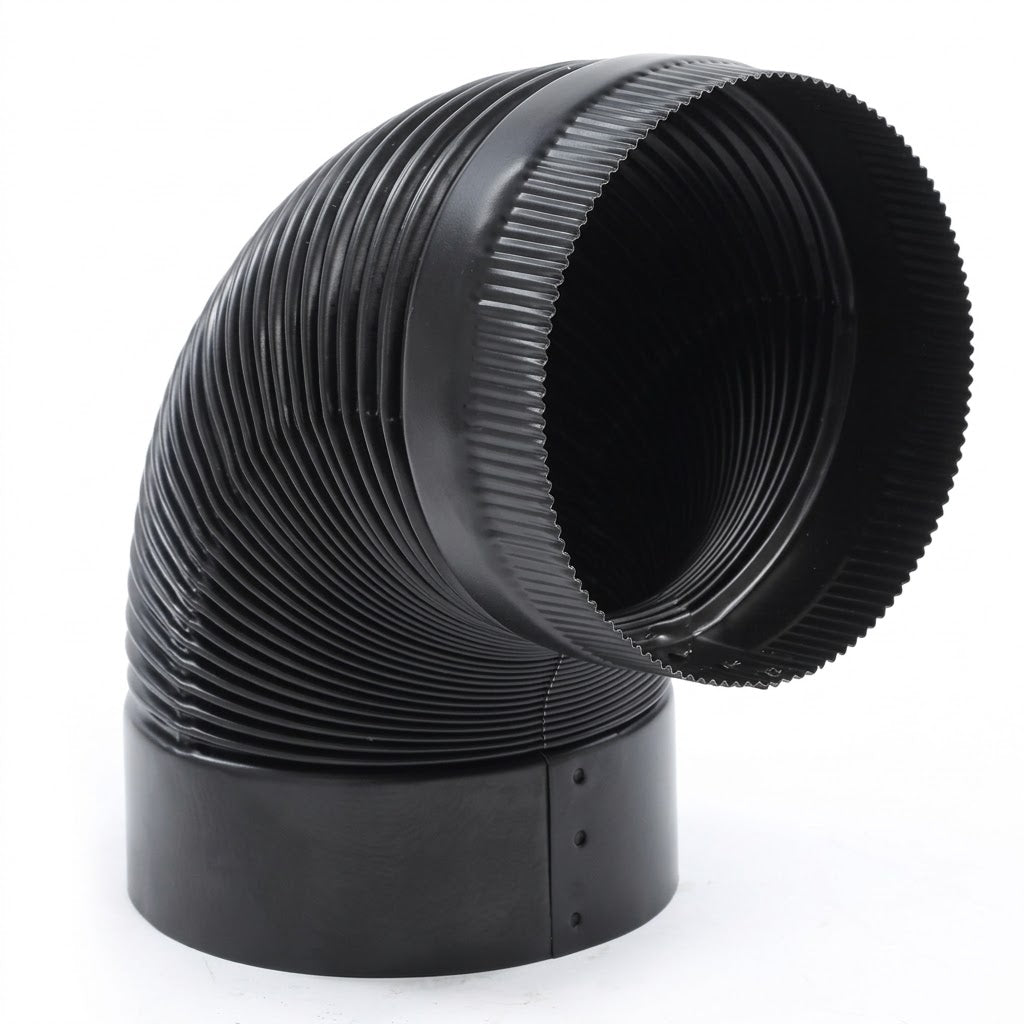 Kingsman FDVE90 7" 90-Degree Black Elbow