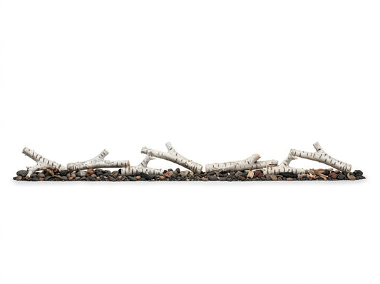 Napoleon NEF-BLRAK50 Birch/Driftwood Log Set with rocks Accessory for Entice series Electric Fireplaces