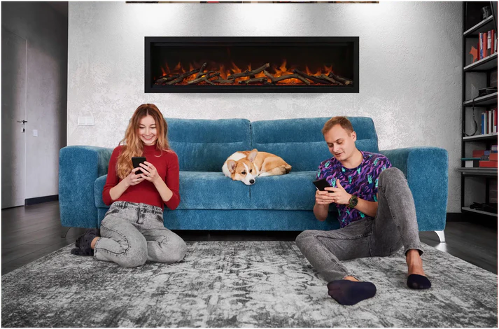 Amantii Symmetry Lumina Indoor Outdoor Smart 42" Electric Fireplace