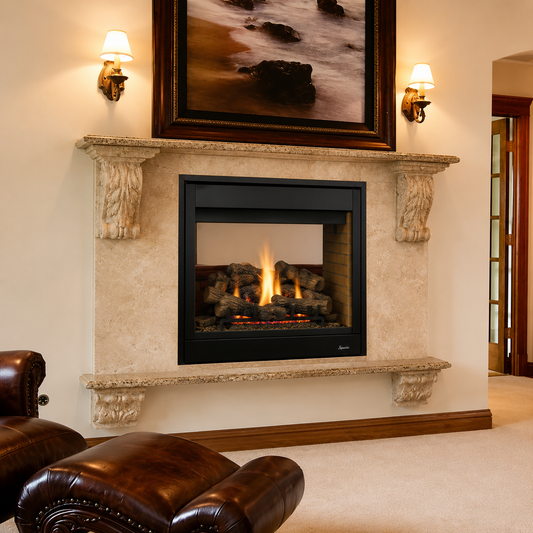 Superior DRT35ST 35" Traditional Multi View See-Through Direct Vent Gas Fireplace