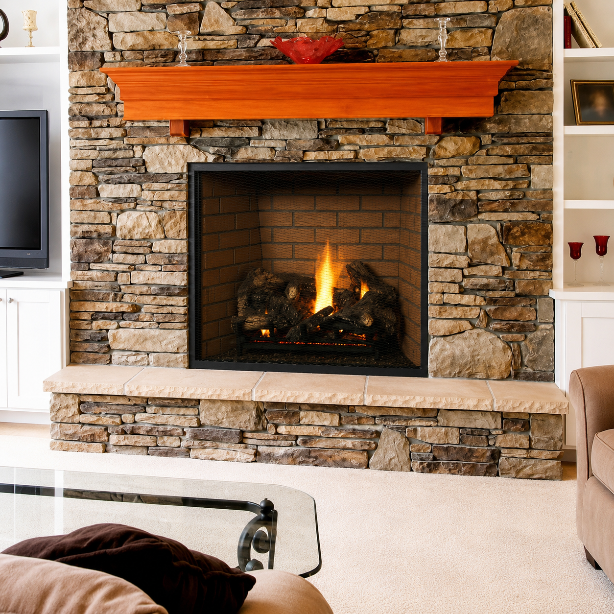 Superior DRT6340 40" Traditional Front View Gas Fireplace With Electronic Ignition