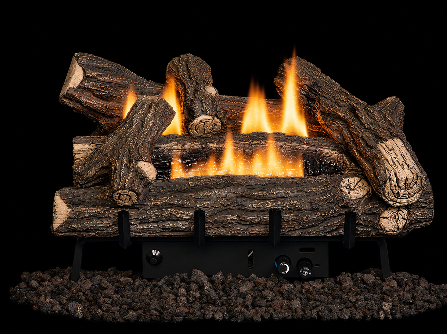 Superior LVD24CH Double-Flame Series 24" Crescent Hill Concrete Vent Free Logs