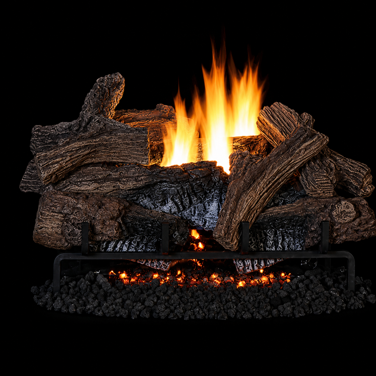 Superior TF18 18" Triple-Flame Vent-Free Burner With Ember Bed and Millivolt Control