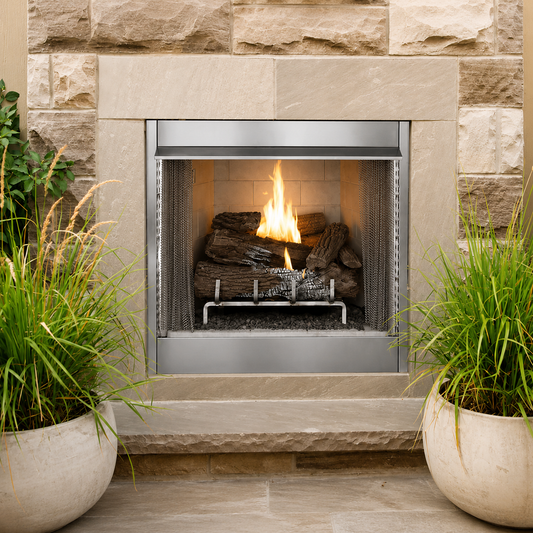 Superior VRE4242 42" Traditional Indoor/Outdoor Vent-Free Firebox With Refractory Panels