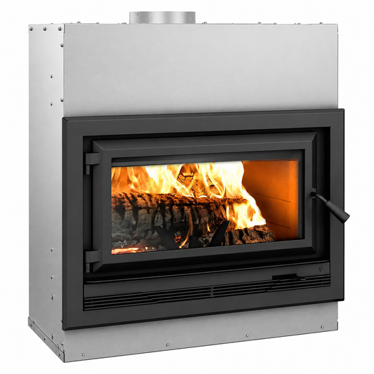 Ventis HE275CF EPA Certified 37" Large Black High-Efficiency Wood Fireplace