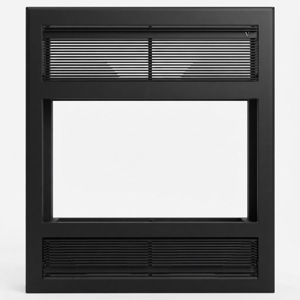Ventis VBA1570 Black Modern Faceplate for HE325 Wood Burning Fireplace