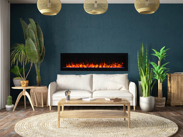 Amantii Fire & Ice Evolution Linear Wall-Mount Electric Fireplace 60"