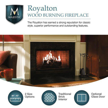 Majestic Royalton Traditional 36" Wood Burning Fireplace