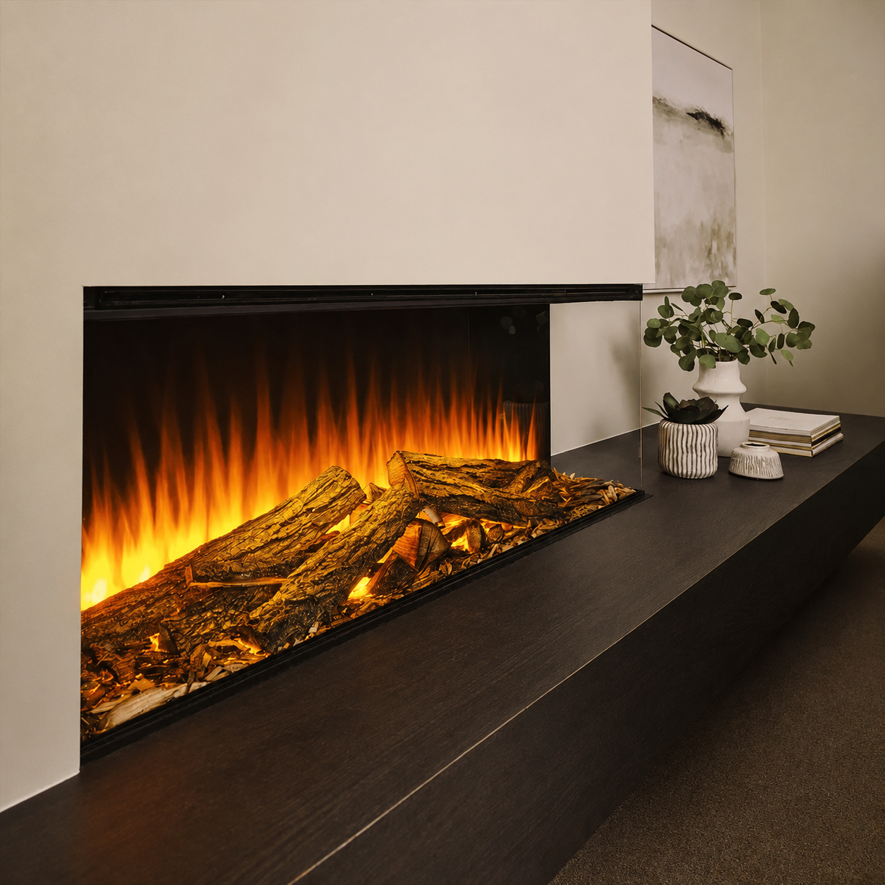 British Fires 48" Black Edition New Forest 1200 Electric Fireplace