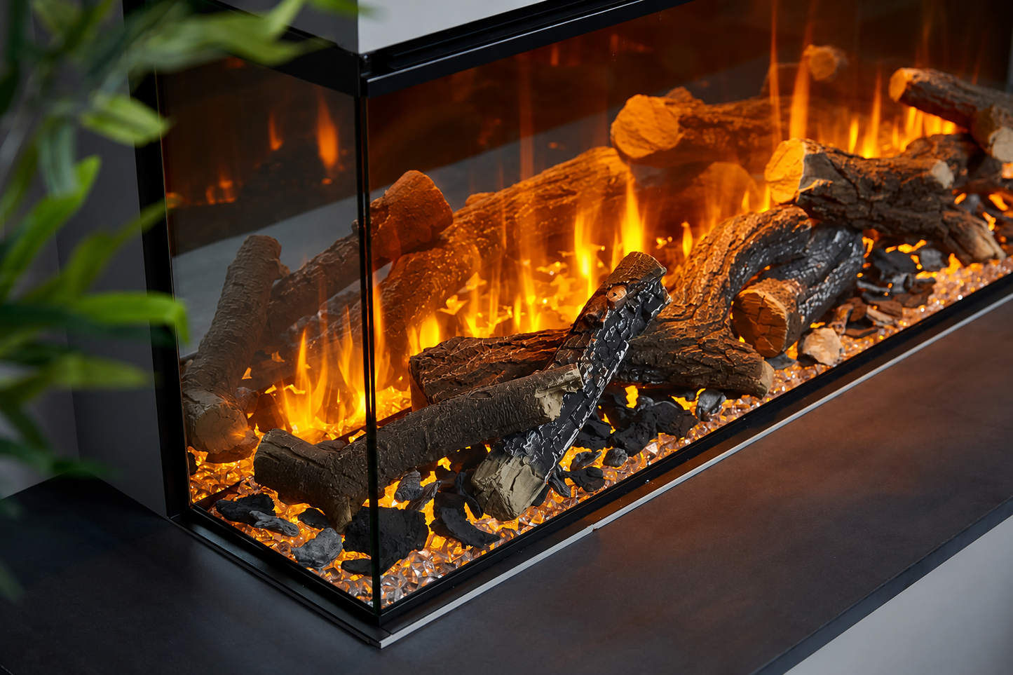 British Fires 48" Black Edition New Forest 1200 Electric Fireplace