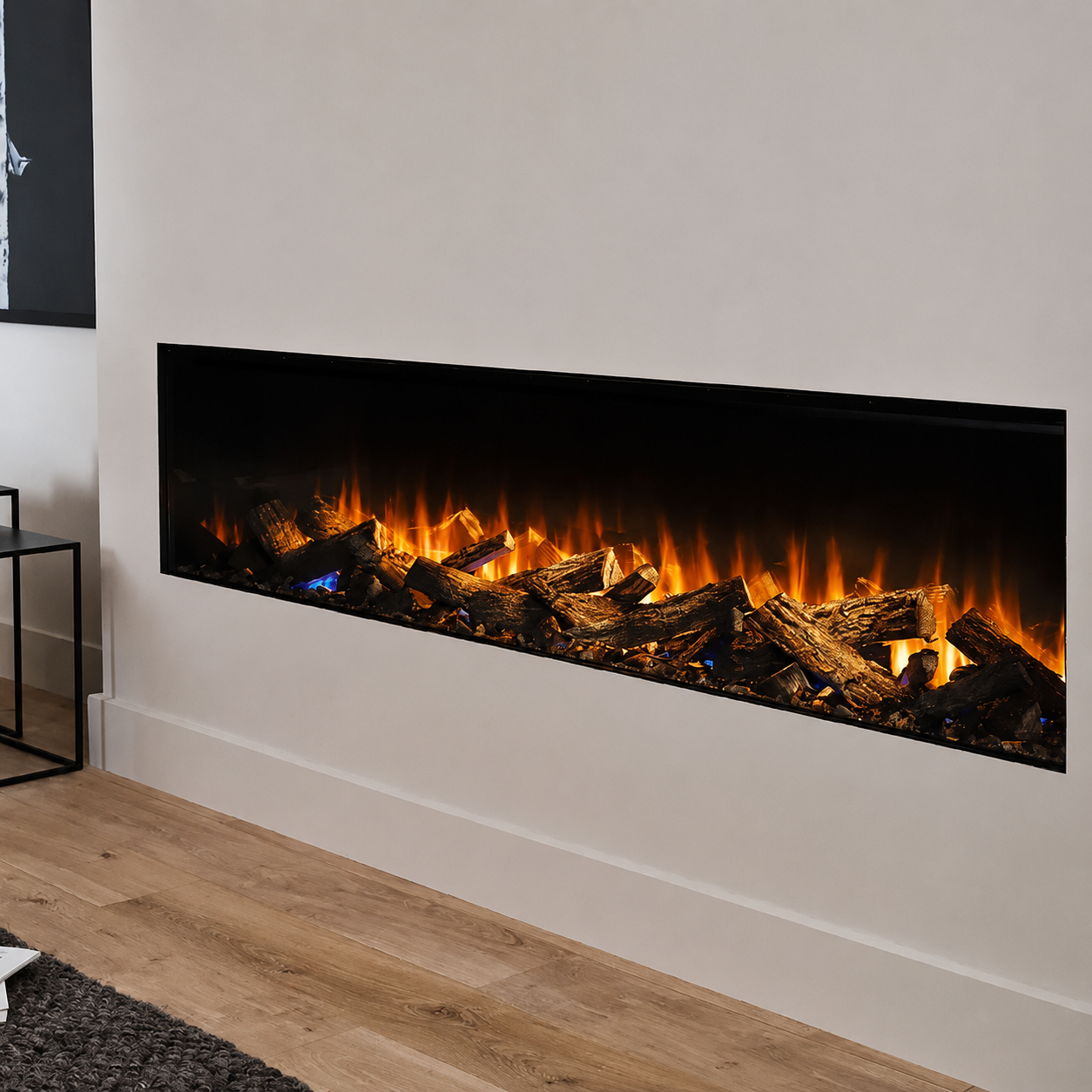 British Fires 63" Black Edition New Forest 1600 Multi-Sided Electric Fireplace