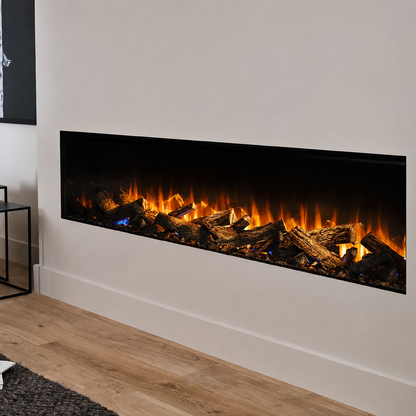 British Fires 63" Black Edition New Forest 1600 Multi-Sided Electric Fireplace