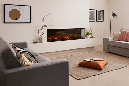 British Fires 63" Black Edition New Forest 1600 Multi-Sided Electric Fireplace