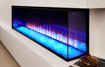 British Fires 63" Black Edition New Forest 1600 Multi-Sided Electric Fireplace