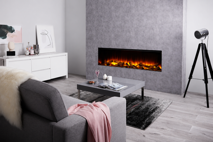 British Fires 63" Black Edition New Forest 1600 Multi-Sided Electric Fireplace