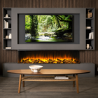 British Fires 75" Black Edition New Forest 1900 Multi-Sided Electric Fireplace
