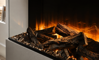 British Fires 75" Black Edition New Forest 1900 Multi-Sided Electric Fireplace