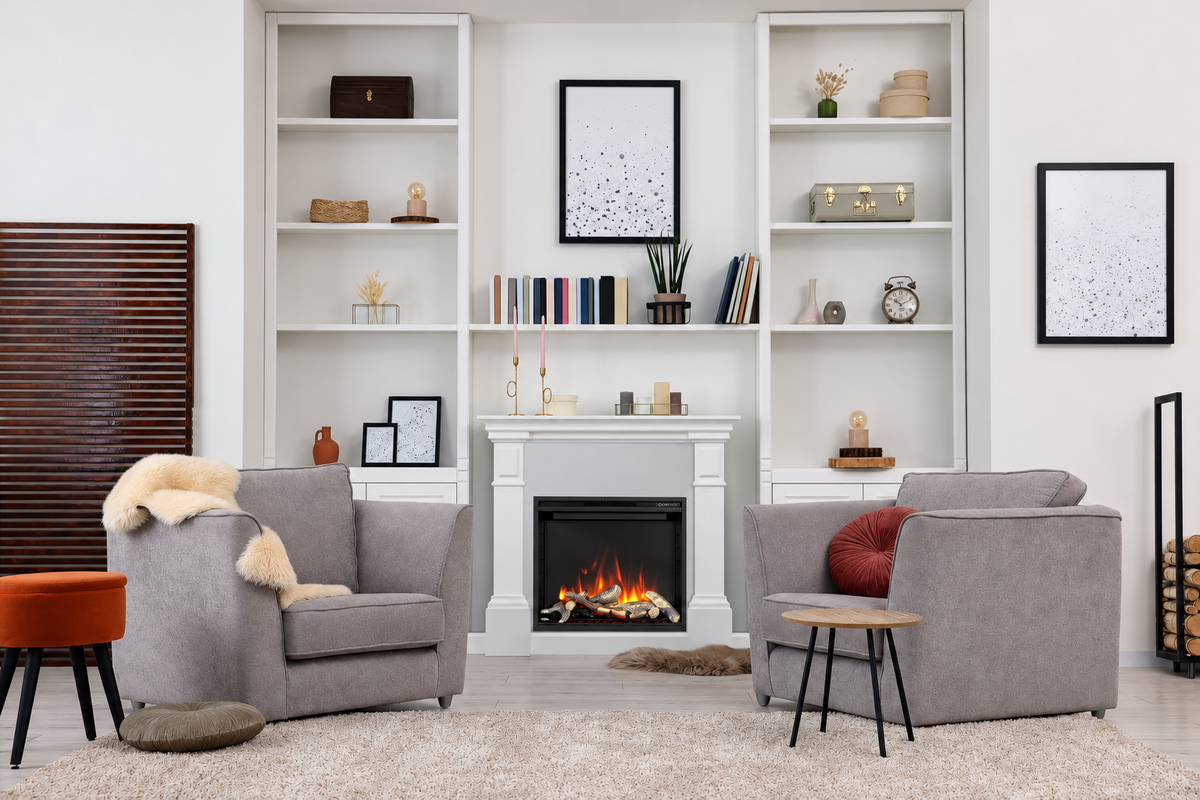 Napoleon NEFB36H-BS-2 Element 36" Built-in Electric Fireplace with Logs and Remote Control