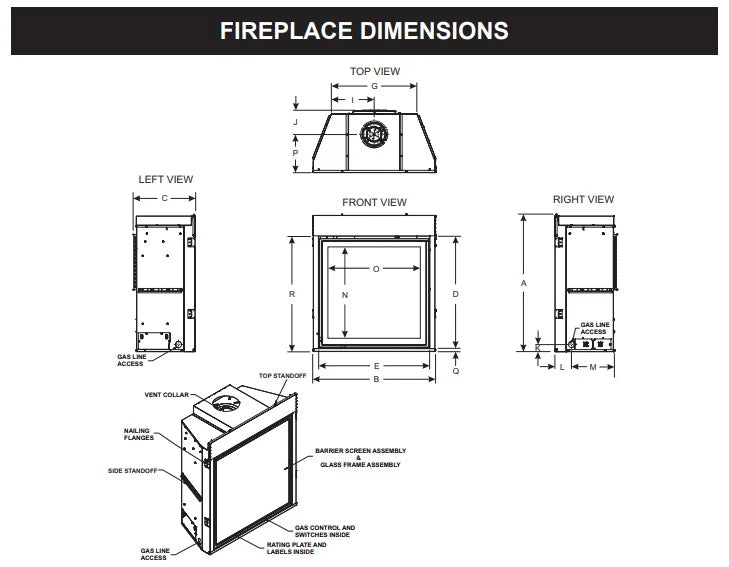 Empire Tahoe Clean Face Premium 32" Zero Clearance Direct Vent Gas Fireplace