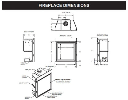 Empire Tahoe Clean Face Premium 32" Zero Clearance Direct Vent Gas Fireplace