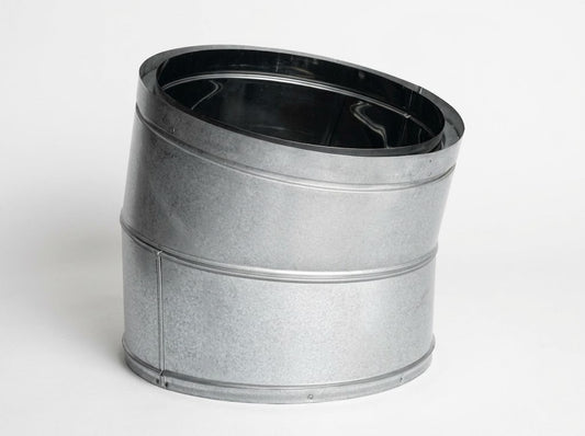 DuraVent 14DT-E15SS 14" DuraTech LDC 15-Degree Stainless Steel Elbow