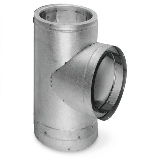 DuraVent 24DT-TSS 24" DuraTech LDC Stainless Steel Tee With Cap