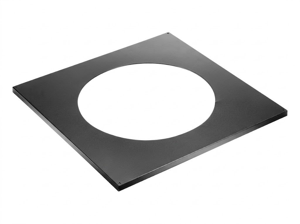 DuraVent 5DT-TC 5"- 6" DuraTech Black Square Trim Collar for Round Ceiling Support Box