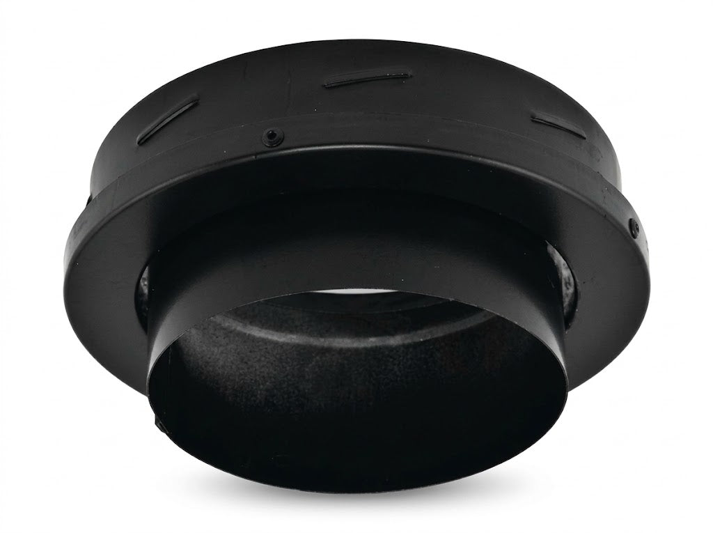 DuraVent 6DT-FC 6" DuraTech Black Finishing Collar with Integrated Adapter