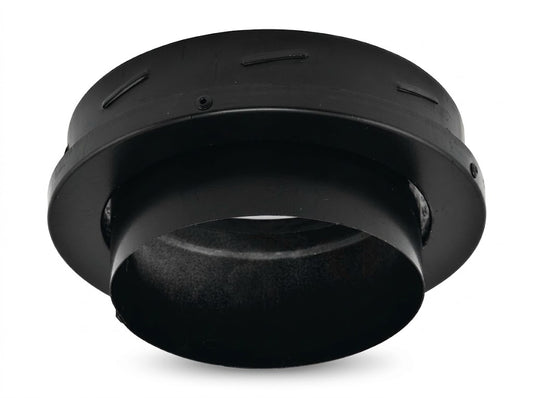 DuraVent 6DT-FC 6" DuraTech Black Finishing Collar with Integrated Adapter