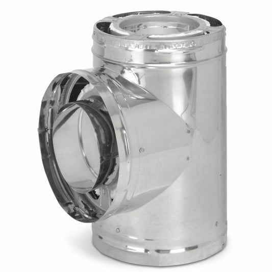 DuraVent 7DP-TSS 7" DuraPlus Stainless Steel Tee with Cap