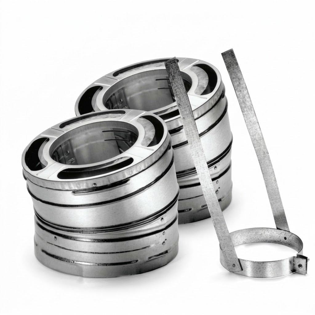 DuraVent 8DP-E30KSS 8" DuraPlus Stainless Steel 30-Degree Elbow Kit