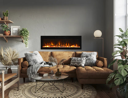 Amantii Fire & Ice 50" Linear Wall-Mounted Electric Fireplace