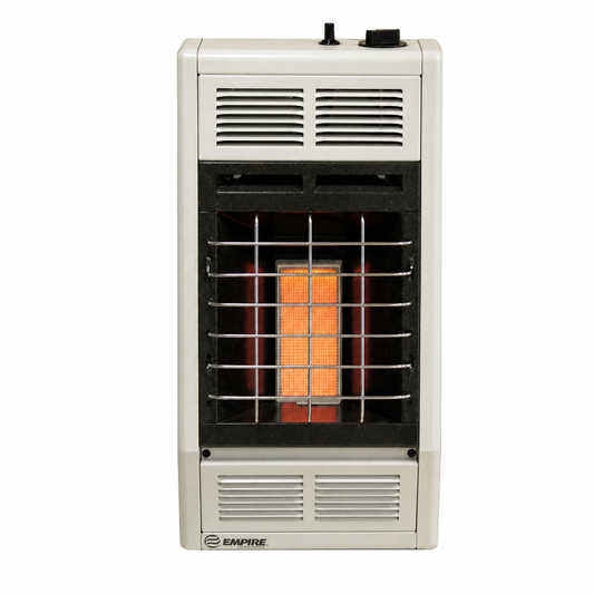 Empire 12" White Vent Free Infrared Heater 6,000 BTU with Manual Control