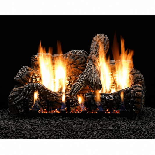 Empire 16" Charred Oak Ceramic Fiber 4 Piece Vent-Free Gas Log Set