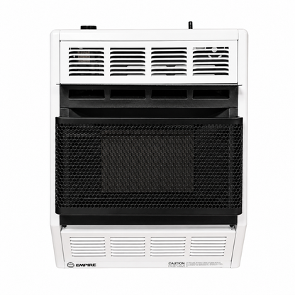 Empire 18" White Vent Free Blue Flame Heater 10,000 BTU with Thermostat Control
